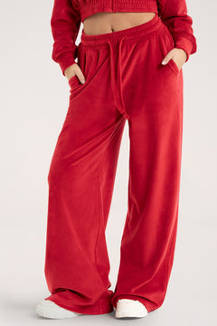 Pantaloni de trening Velour red