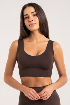 Sutien tip corset chocolate