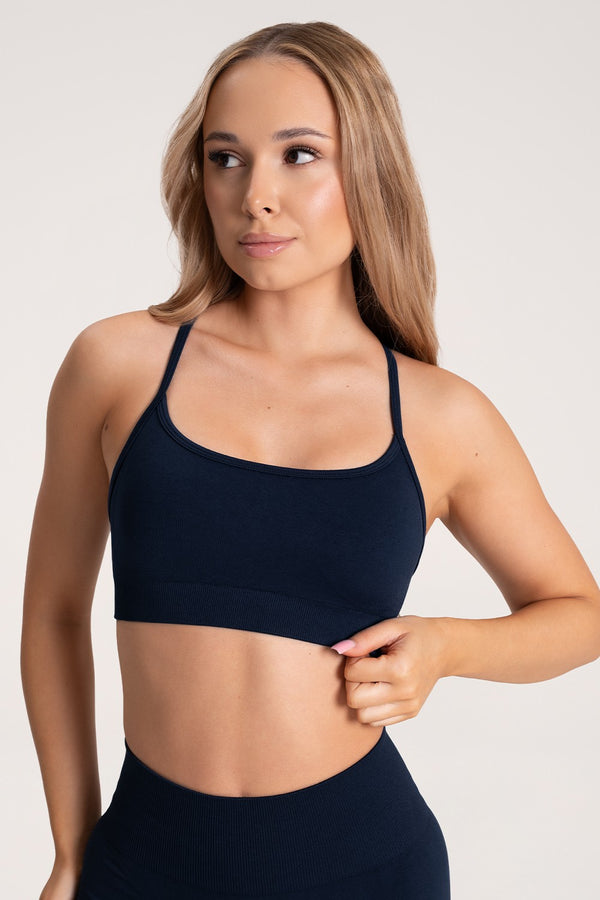 Sutien sport second skin dark blue