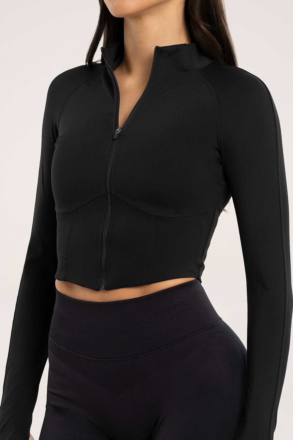 Bluza rozpinana "gorset" black