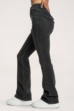 Blugi evazați push up black