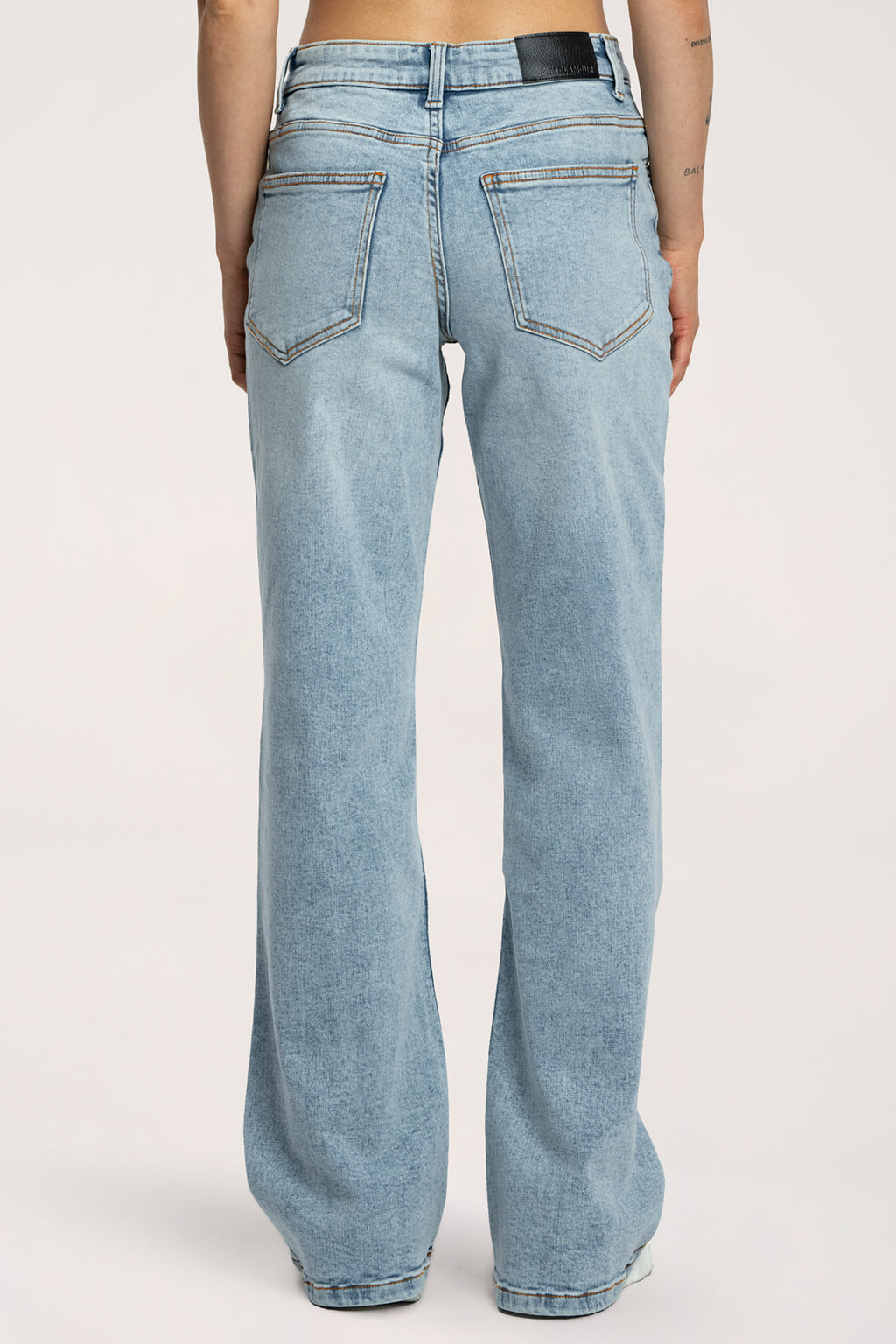 Jeansy wide z niskim stanem light blue