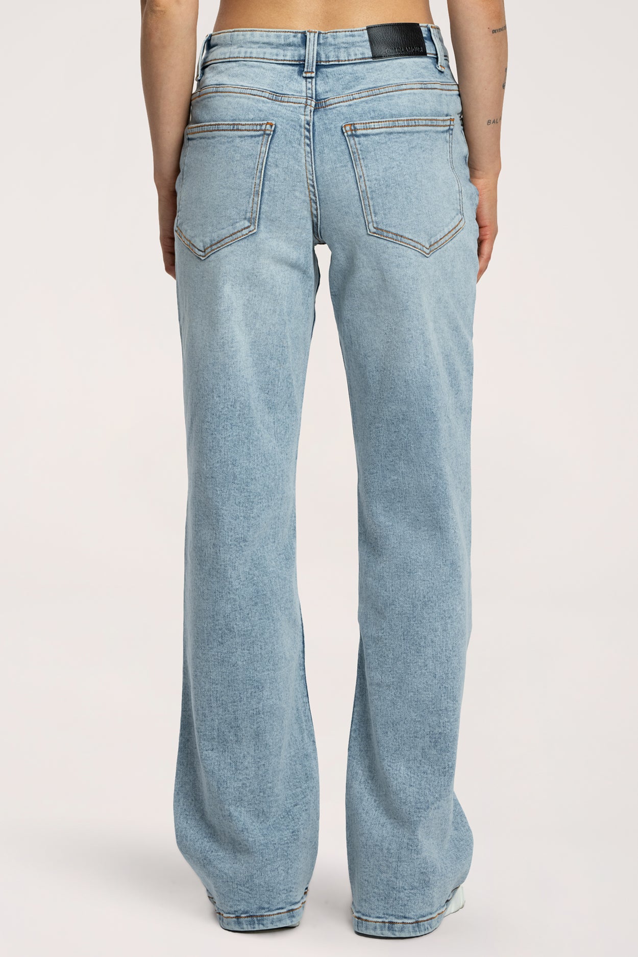 Jeansy wide z niskim stanem light blue