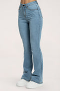 Jeansy long dzwony perfect slim light blue