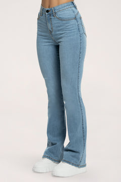 Blugi evazați perfect slim long light blue
