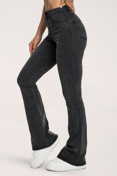 Blugi evazați perfect slim long black