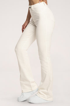 Blugi evazați perfect slim long off white