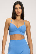 Sutien sport cu decolteu adânc ice blue