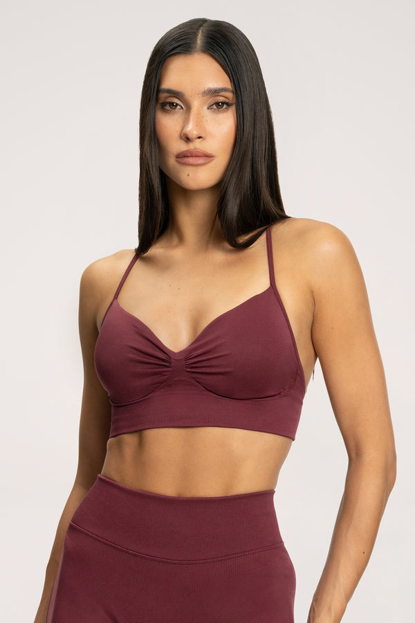 Sutien sport cu decolteu adânc gossip red