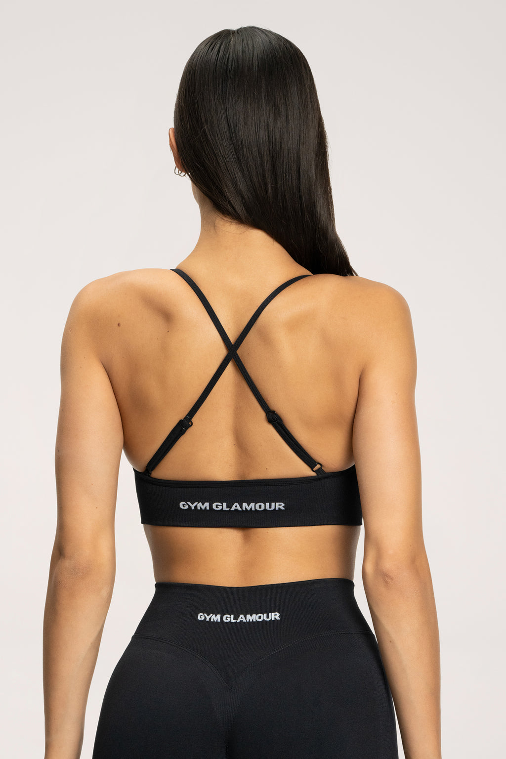 Sutien sport cu decolteu adânc black