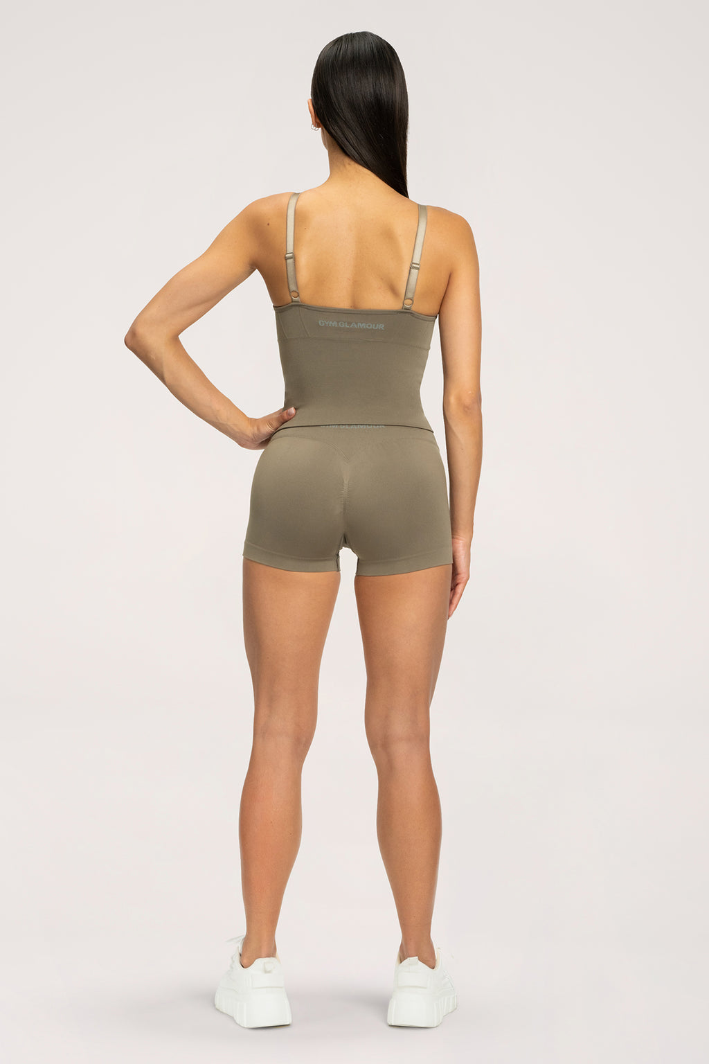 Pantaloni scurți second skin nougat