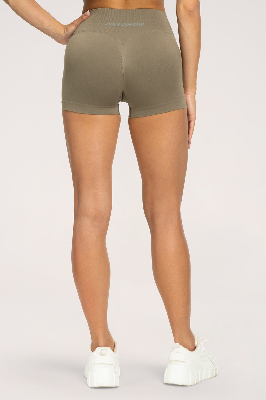 Pantaloni scurți second skin nougat