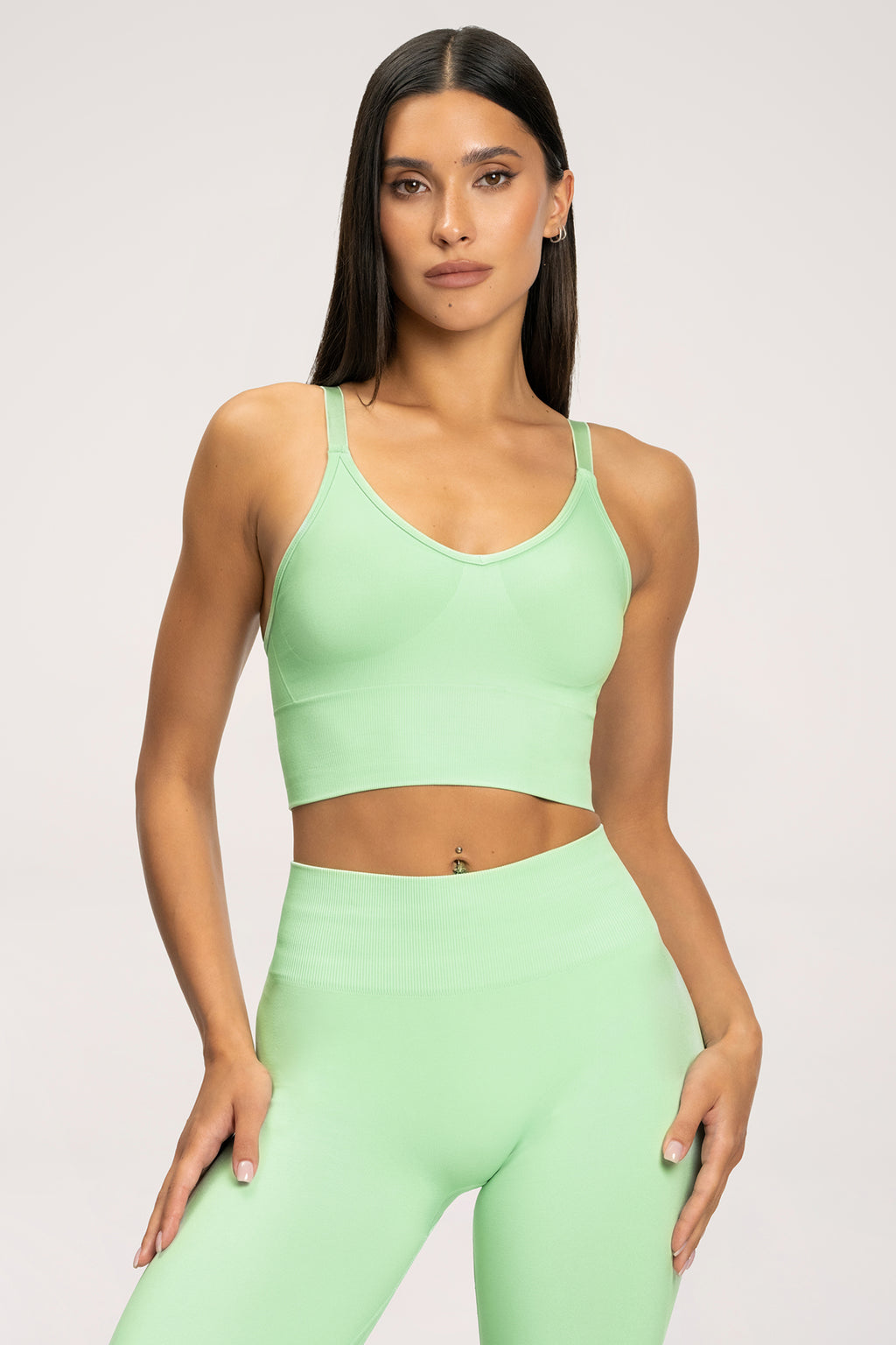 Sutien sport second skin mid mint
