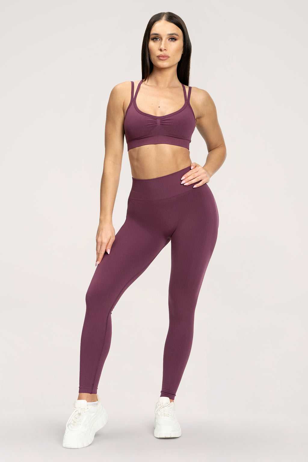 Colanți Fake BBL maroon