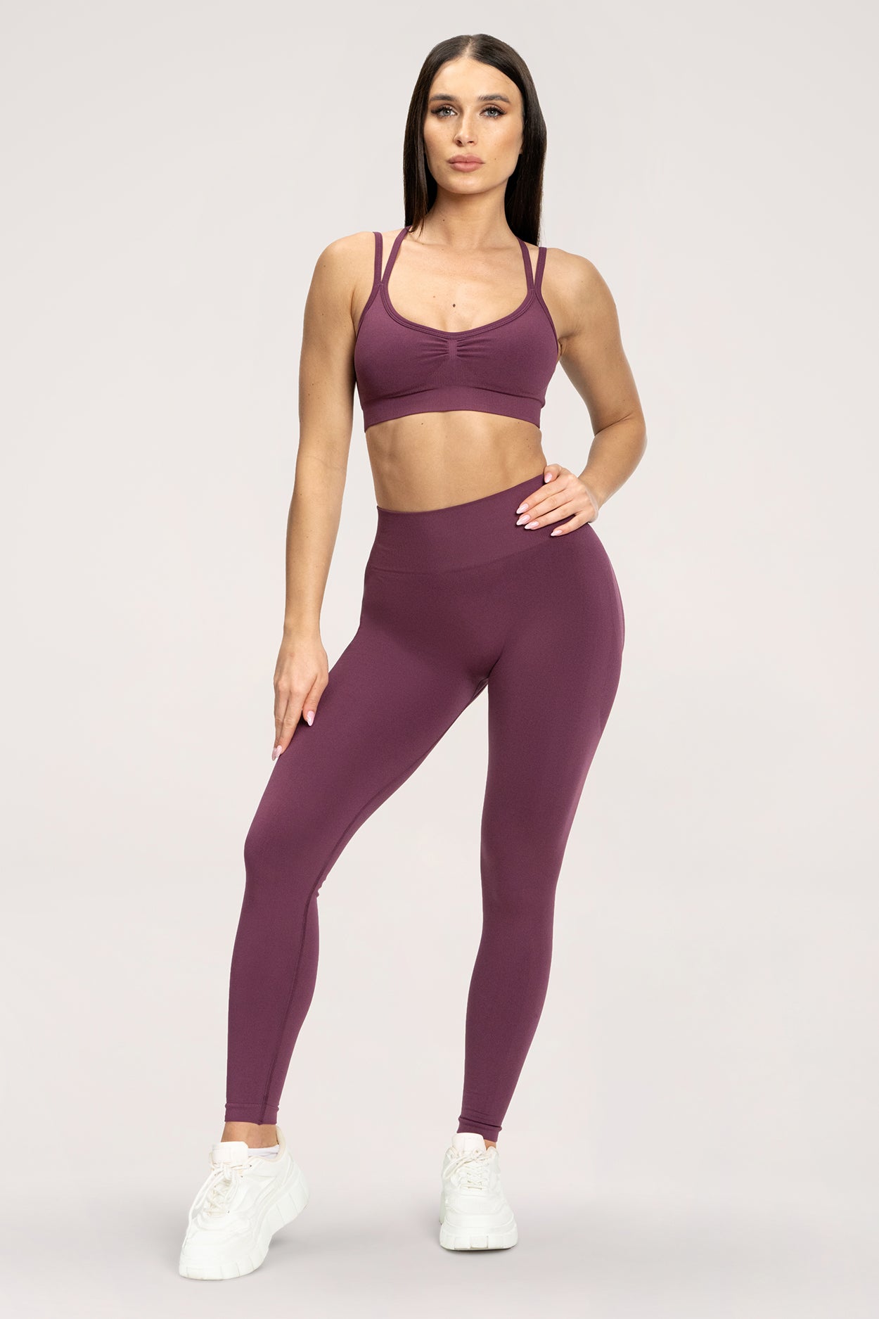 Colanți Fake BBL maroon