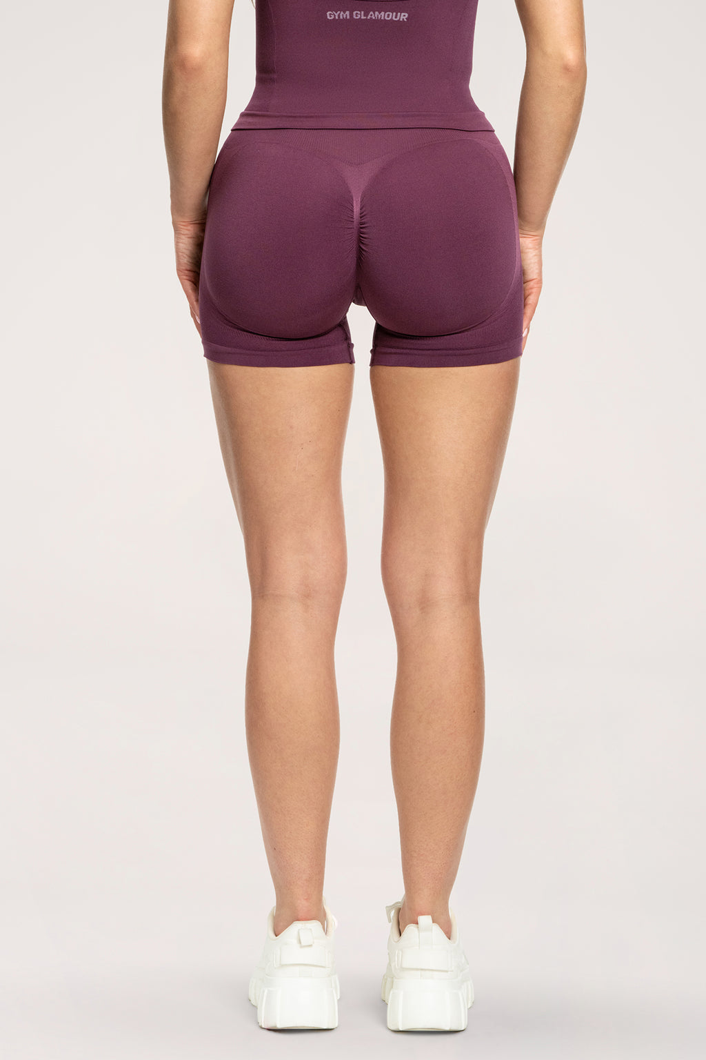 Pantaloni scurți Fake BBL maroon