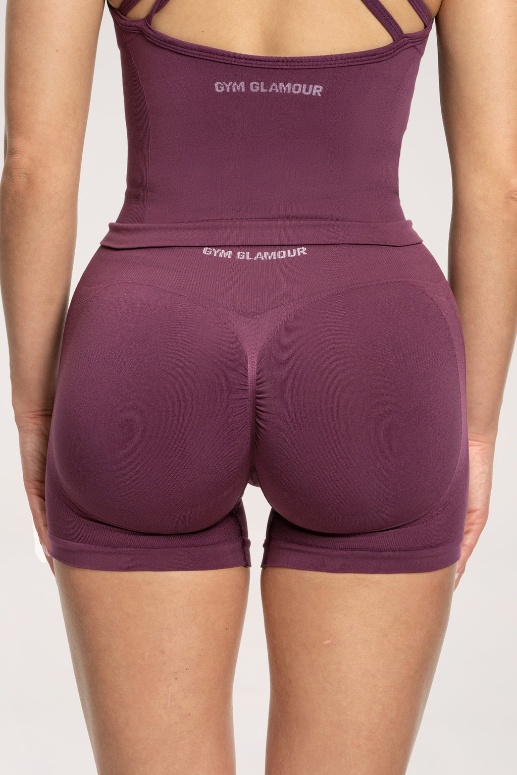 Pantaloni scurți Fake BBL maroon