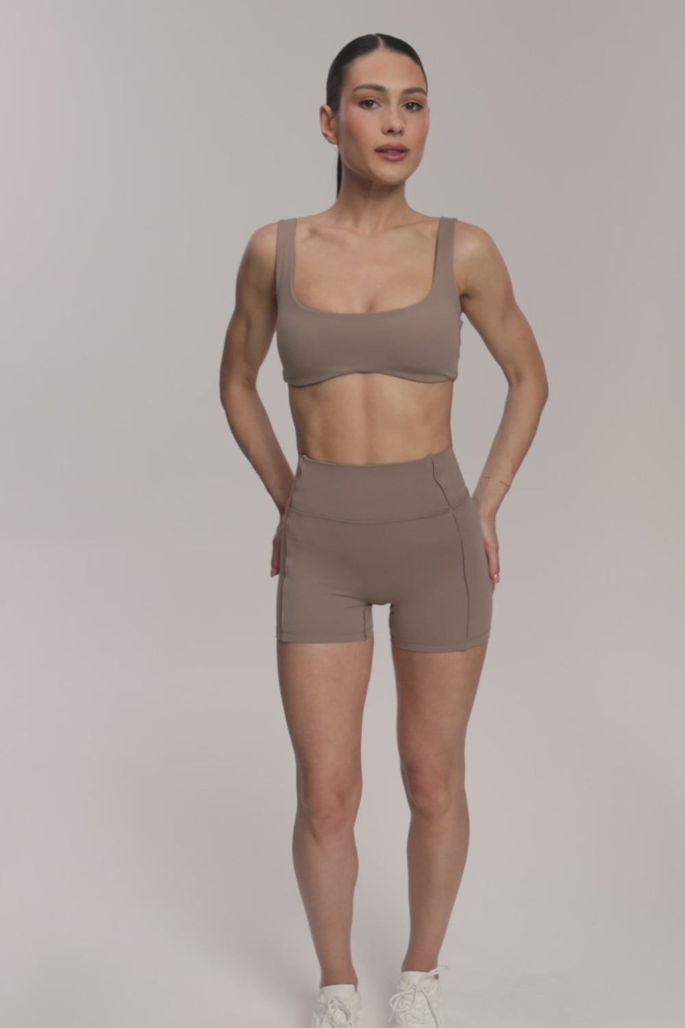 Sutien sport pilates era warm beige