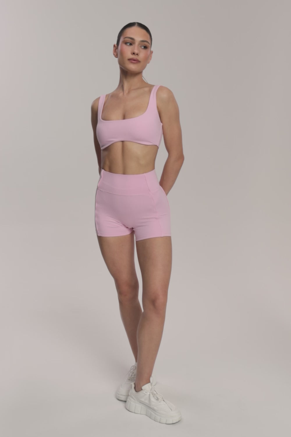 Pantaloni scurți pilates era pink