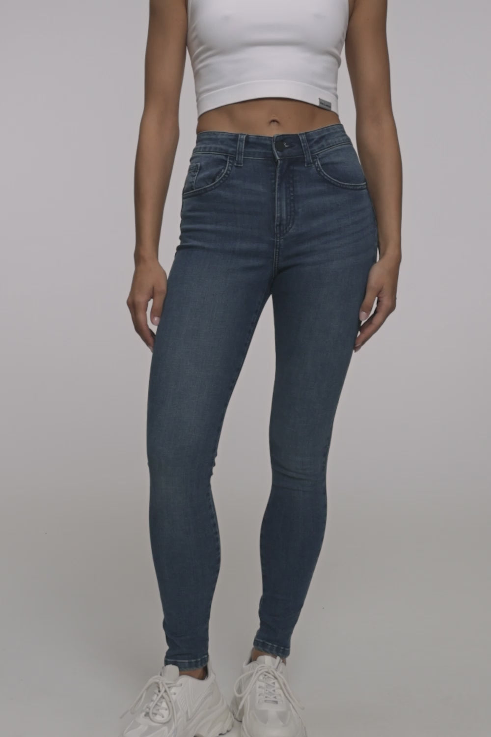 Blugi skinny perfect slim navy blue