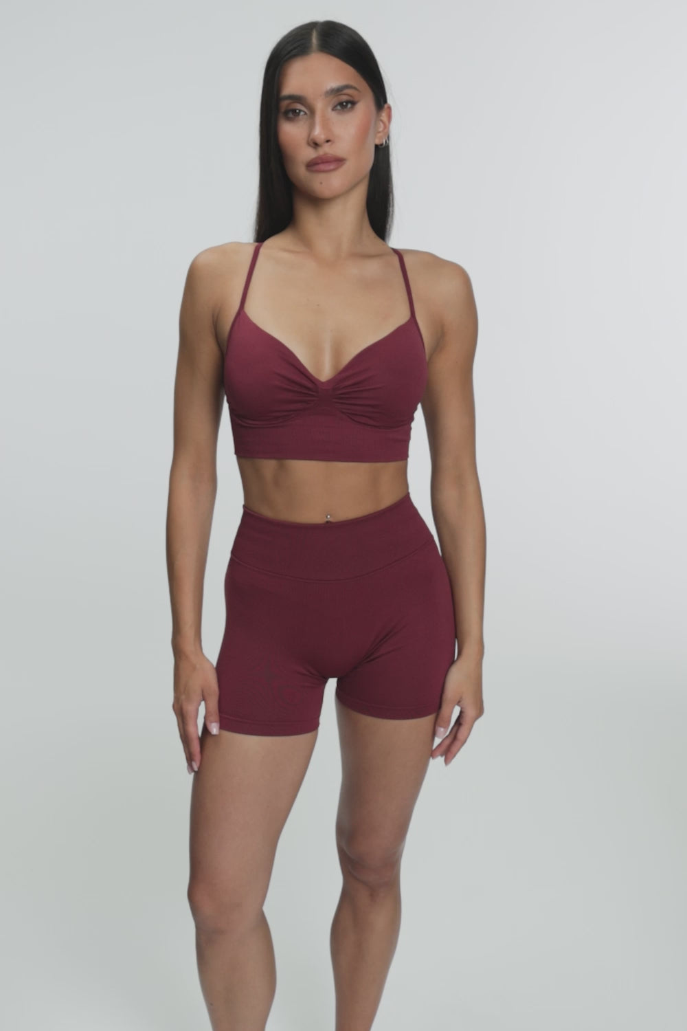 Sutien sport cu decolteu adânc gossip red