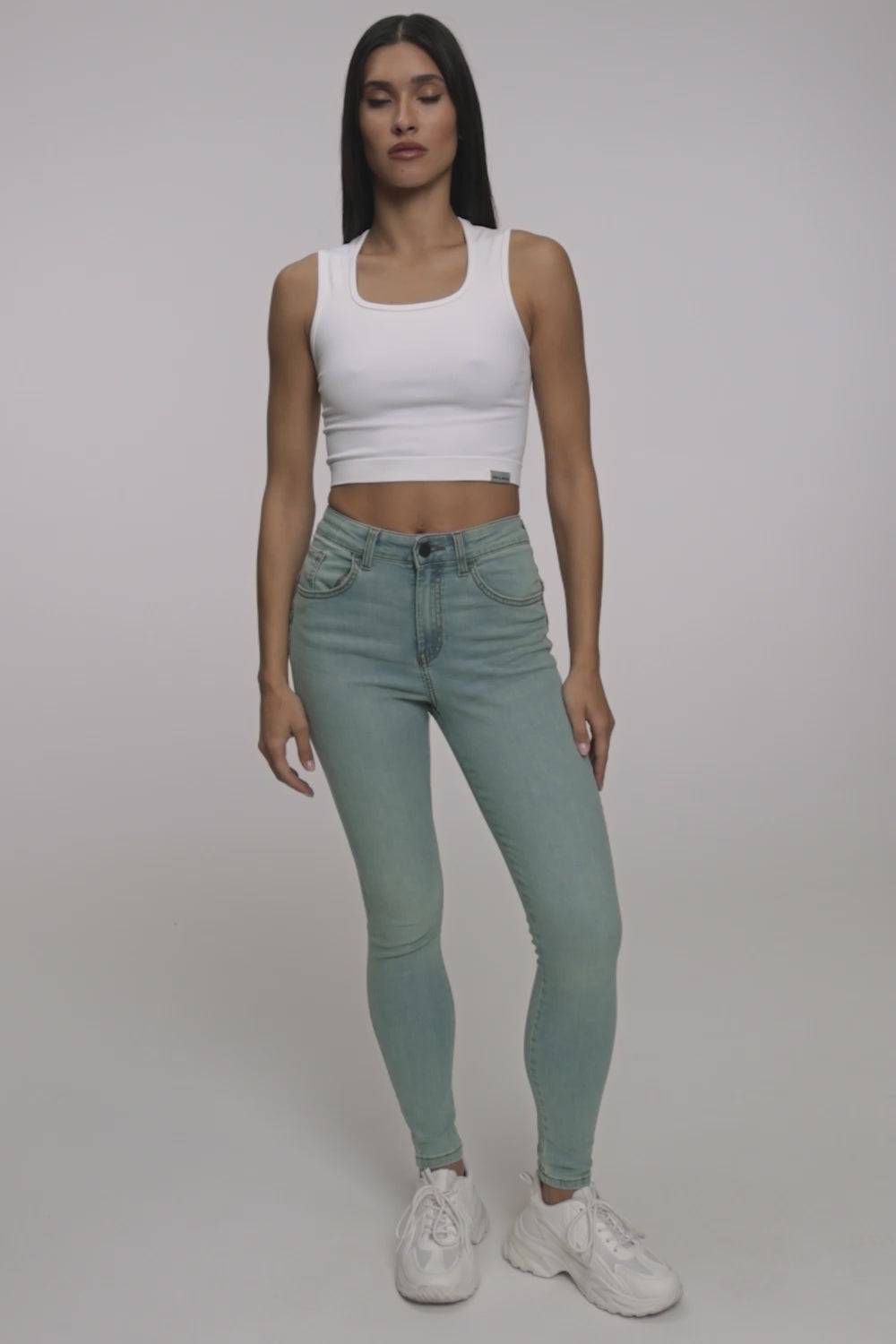 Blugi skinny perfect slim light blue