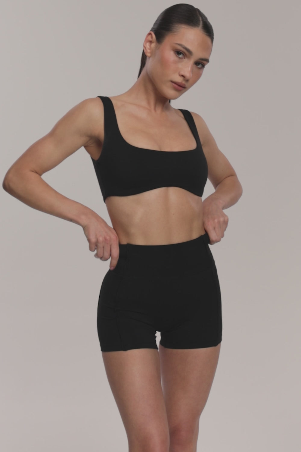 Pantaloni scurți pilates era black