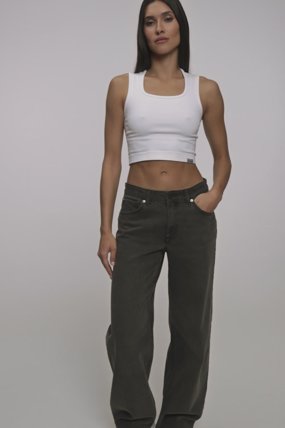 Blugi boyfriend grey